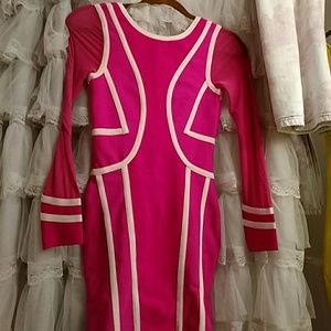 Gorgeous pink bandage dress